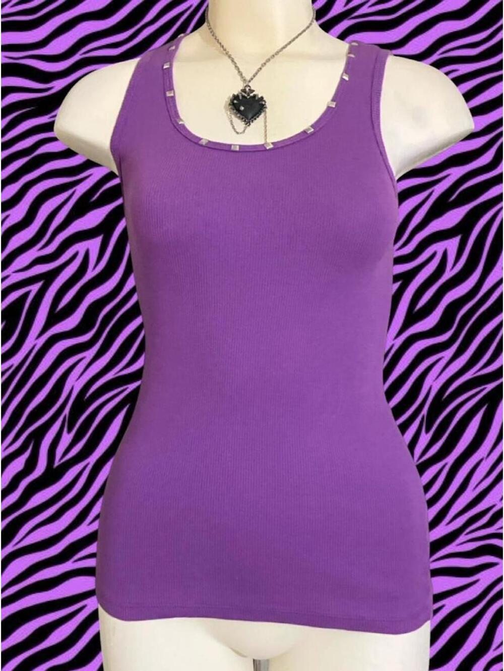 NWOT Abbey Dawn purple cotton tank top